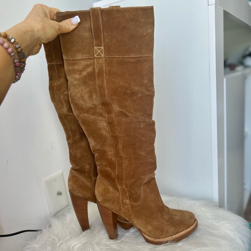 Michael kors suede leather boots